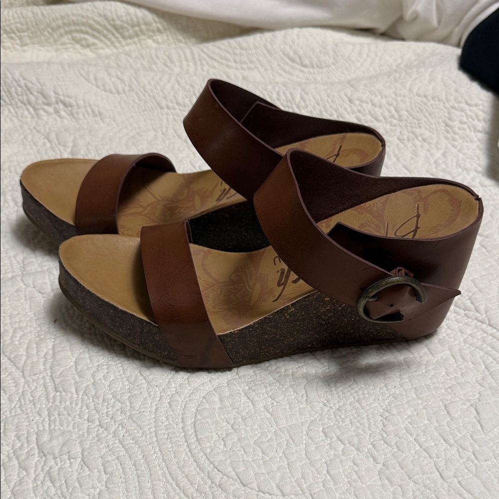 Blowfish Brown Leather Women's Sandals Size 9 1/2